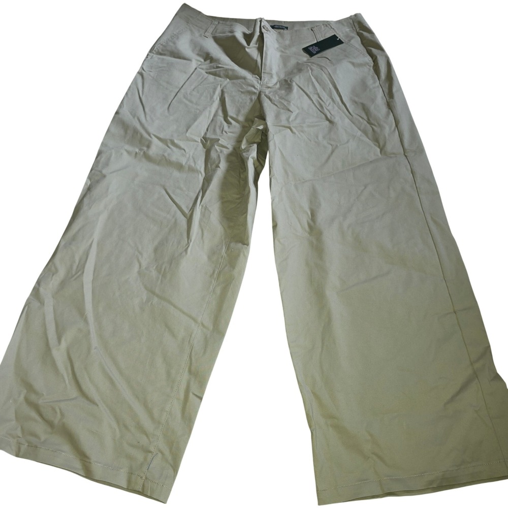 Wild Fable Womens XXL Tan Khaki Wide Leg Trousers High Rise Stretch Pants NEW - Picture 7 of 9